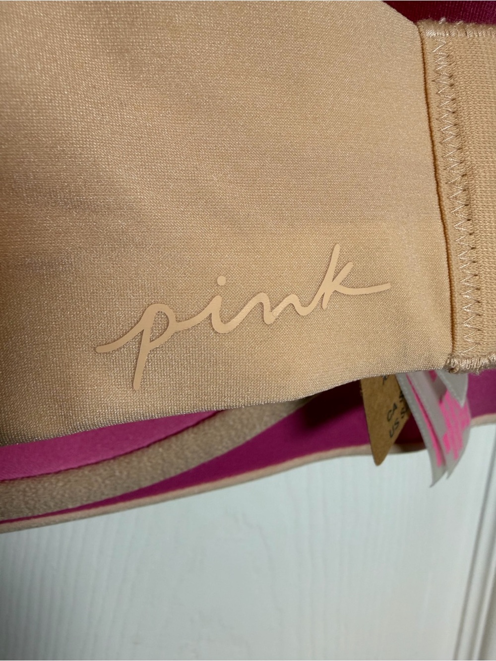 PINK Victoria’s Secret Nude Strapless Push-Up Bra XXL NWT Convertible - Picture 3 of 9